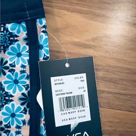 RVCA boys swim trunks size 29 NWT - Picture 5 of 11